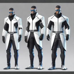 Create an image of a futuristic GQ patrol look