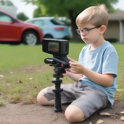 A high-definition 4K YouTube thumbnail for a documentary about a child who loved technology from an early age