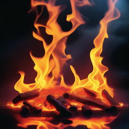 A visually striking image of a hot and intense scene, featuring vibrant flames, scorching heat, and a dynamic atmosphere