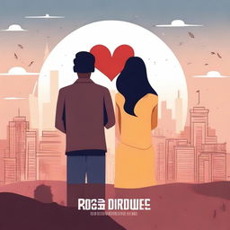 Create a realistic and cinematic YouTube thumbnail for a video titled 'Rising Cases of Divorce in India