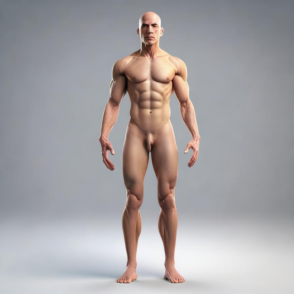 A well-detailed human body with correct proportions, standing in a neutral pose