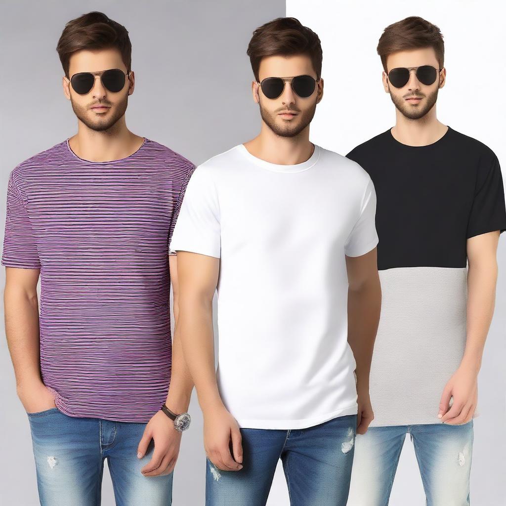 Design an oversized t-shirt for men featuring a unique and elegant design