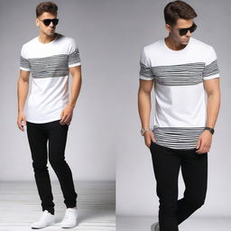 Design an oversized t-shirt for men featuring a unique and elegant design