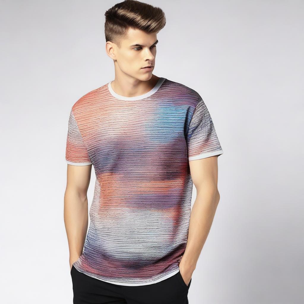 Design a men's oversized t-shirt with a unique and elegant design