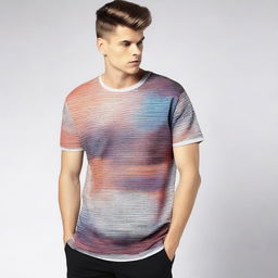 Design a men's oversized t-shirt with a unique and elegant design