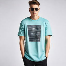 Design a men's oversized t-shirt with a unique and elegant design