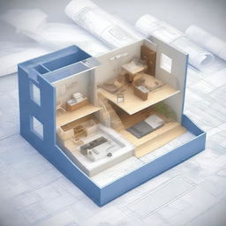 A detailed illustration of a house blueprint