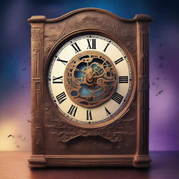 A surreal image of a clock falling through the air, with the title of the book 'Pandora' prominently displayed over it