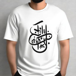 A collection of oversized men's T-shirts featuring Islamic quotes in Urdu language on the front