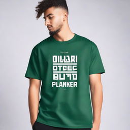 A men's oversized t-shirt with the text 'Allah is the best planner' prominently displayed on the front side