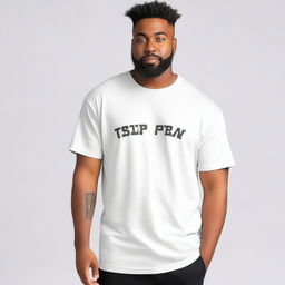 A men's oversized t-shirt with the text 'Pray