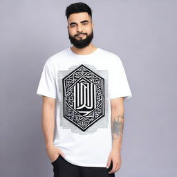 A men's oversized t-shirt featuring an Islamic design