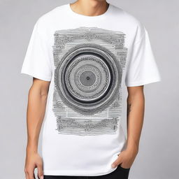 A men's oversized t-shirt featuring a unique style design on the front corner