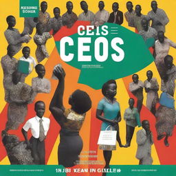 Design a book cover titled 'CEOs Lives' authored by Akol Arop Jr