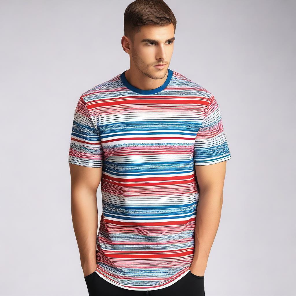 Create an oversized men's t-shirt with an attractive design on the front