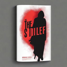 Create a book cover with a black and red theme for a book titled 'The Thief Story'