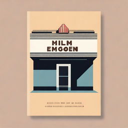 A minimalist book cover design featuring a classic movie theater