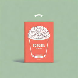 A minimalist book cover design featuring a simple illustration of a bucket of popcorn and a movie theater