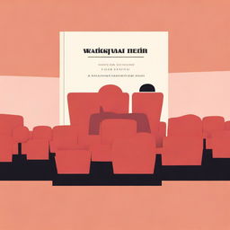 A minimalist book cover design featuring a simple illustration of a movie theater