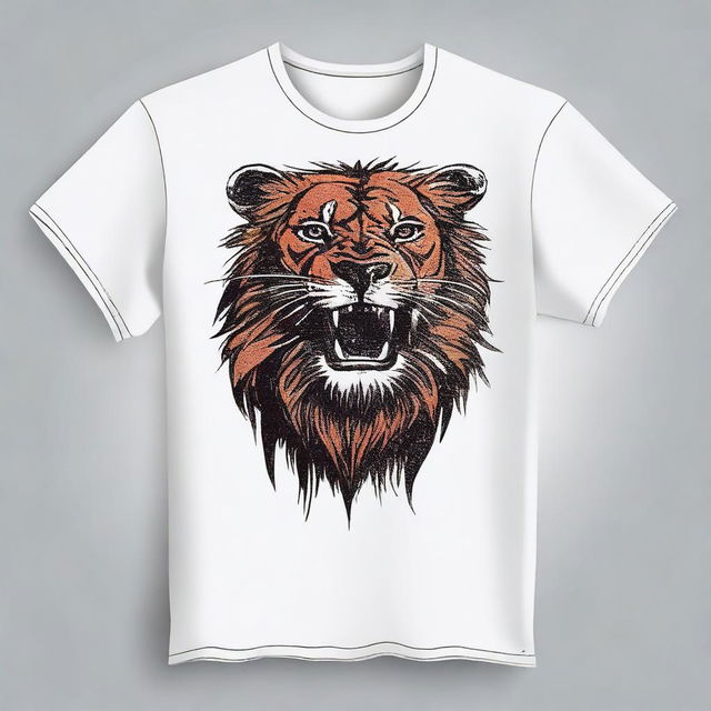 Create a t-shirt design that is featured on the front and can be adapted to A3, A4, and A2 sizes