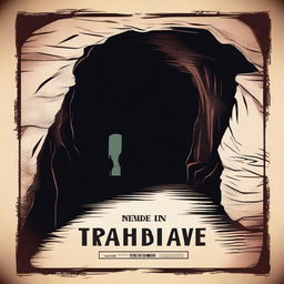 Create a movie poster for a film titled 'Trapped in THE CAVE'