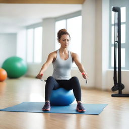 A detailed image of a person performing physical therapy exercises