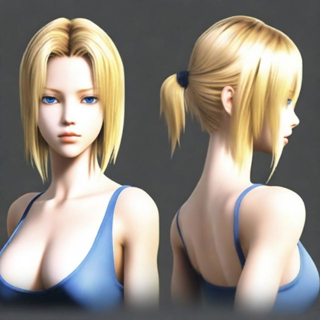 Create an image of Aya Brea from the video game 'The 3rd Birthday' in the Parasite Eve series