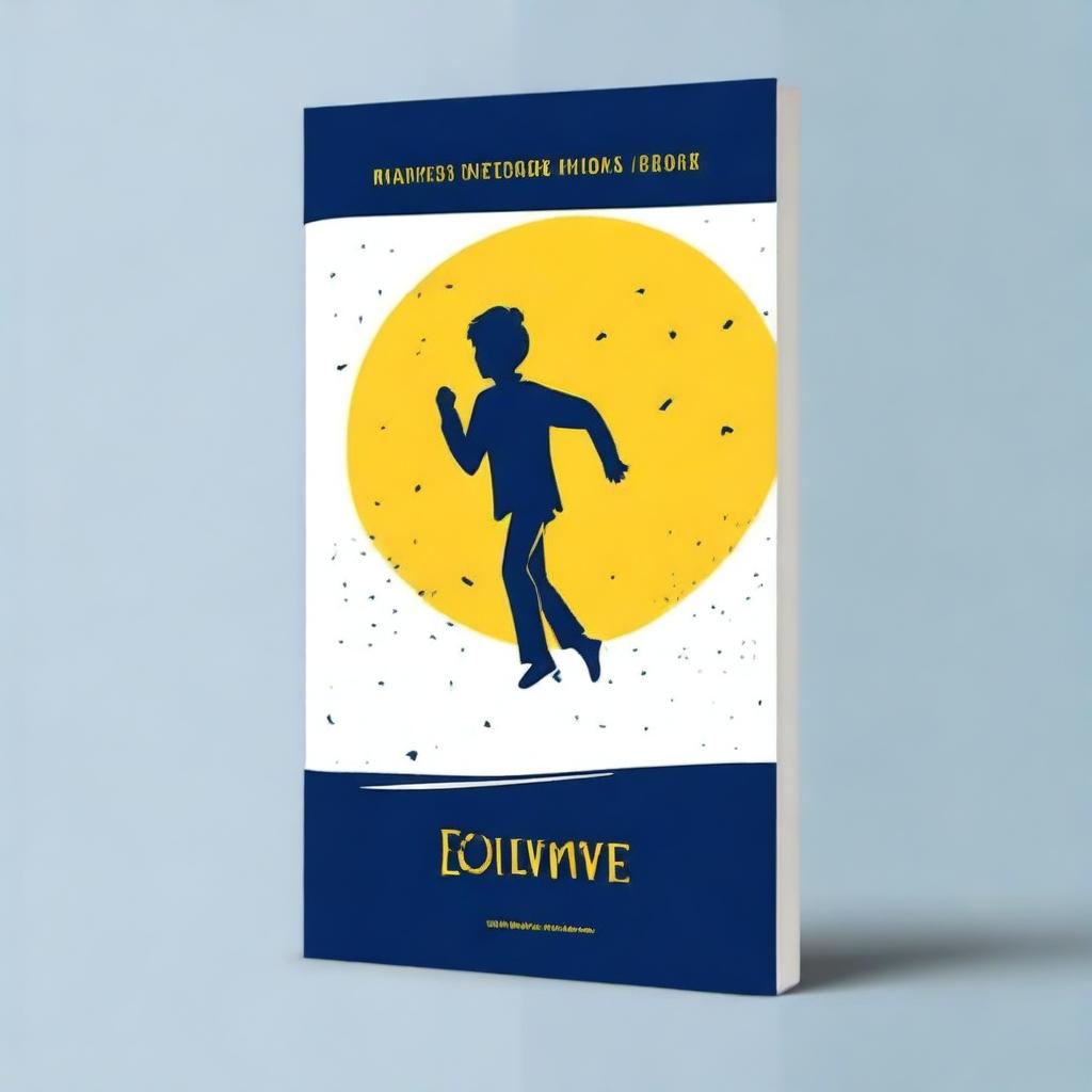 Create a book cover with dark blue and yellow colors