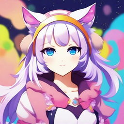 A beautiful anime-style cat girl (neko) with charming features and a captivating appearance