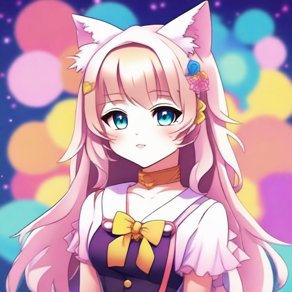 A beautiful anime-style cat girl (neko) with charming features and a captivating appearance