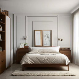 Budget-friendly elegant and sophisticated bedroom interior