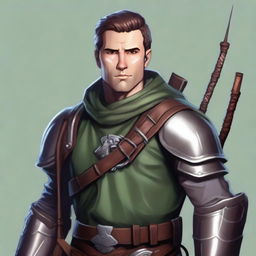 Create a detailed Dungeons & Dragons character portrait of a male medic archer