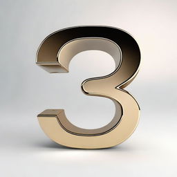 Create a 3D representation of the number 8