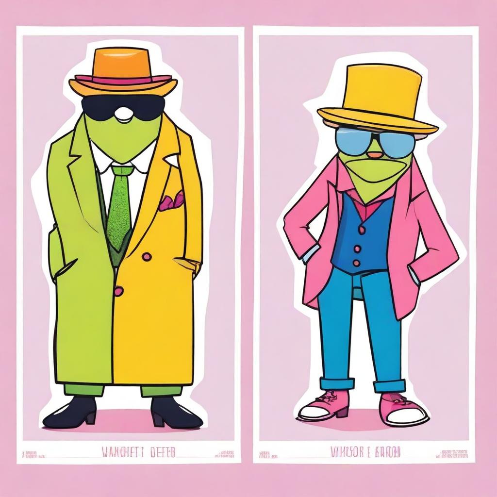 Create a 'Who Wore It Best' poster featuring two characters in stylish outfits