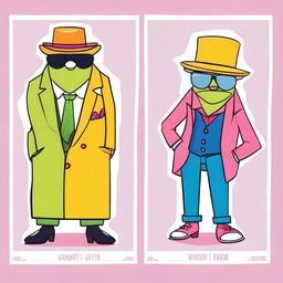 Create a 'Who Wore It Best' poster featuring two characters in stylish outfits