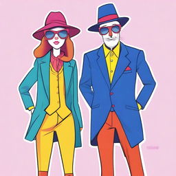 Create a 'Who Wore It Best' poster featuring two characters in stylish outfits