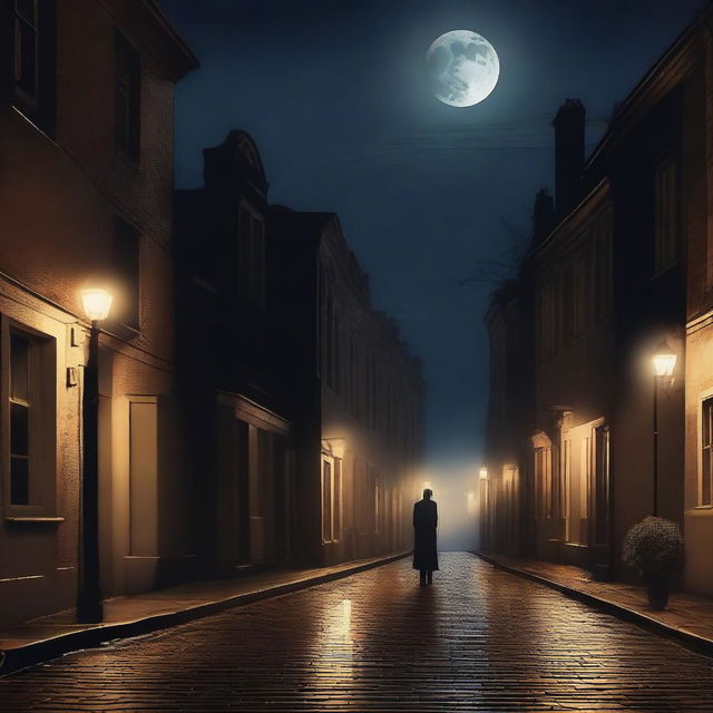 A captivating scene titled 'Sultry Nights' featuring a moonlit night with a hint of mystery and allure