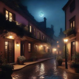 A mesmerizing image depicting a sultry night scene