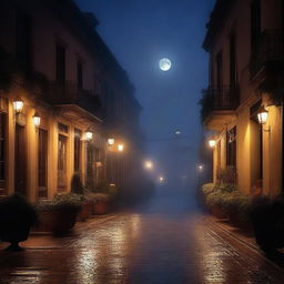 A mesmerizing image depicting a sultry night scene