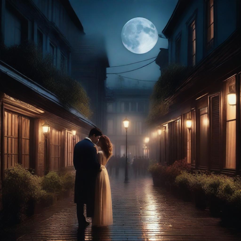 A mesmerizing image depicting a sultry night scene