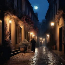 A mesmerizing image depicting a sultry night scene