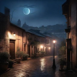 A mesmerizing image depicting a sultry night scene