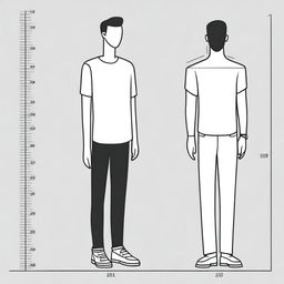 Create an image of a person who is 5 feet tall