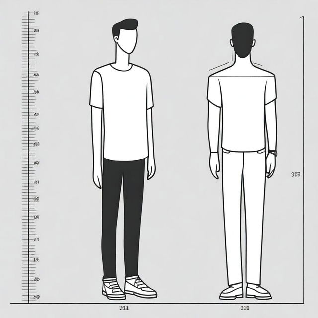 Create an image of a person who is 5 feet tall