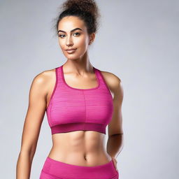 A modern, stylish sports bra designed for active women