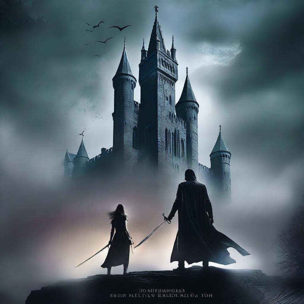 On the cover, a gothic and dark scene