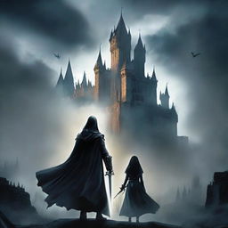 On the cover, a gothic and dark scene