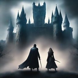 On the cover, a gothic and dark scene