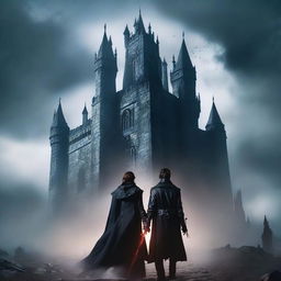 On the cover, a gothic and dark scene