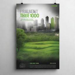 Create a movie poster titled 'From Gray to Green: The Resilient Heart of Region 10'